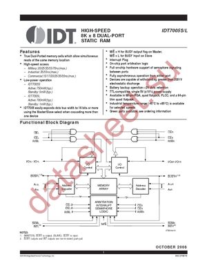 IDT7005L20PFGI datasheet  
